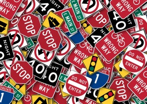 lots of random signs BDE